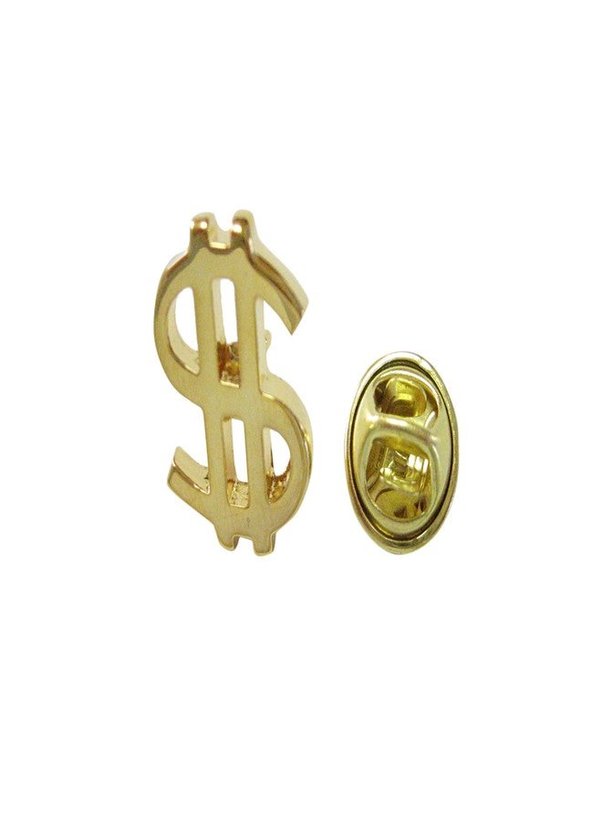 Kiola Designs Gold Toned Dollar Sign Lapel Pin - Image 1
